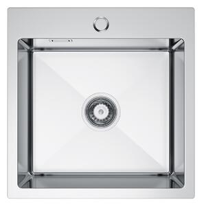 Erga HD, 1-komorový oceľový drez 460x450x210 mm, oceľová, ERG-MLS-HD4645