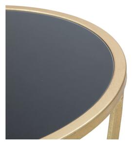 Odkladací stolík v čierno-zlatej farbe Mauro Ferretti Glam Simple, výška 75 cm