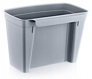 Závesný odpadkový kôš na kuchynské dvierka, 4l - sivý/biely/zelený Farba: biela