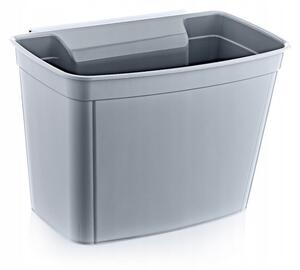Závesný odpadkový kôš na kuchynské dvierka, 4l - sivý/biely/zelený Farba: biela