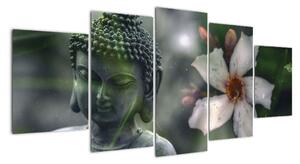 Abstraktný obraz - Buddha (Obraz 150x70cm)
