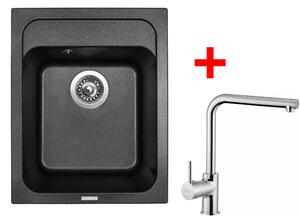 Set Sinks CLASSIC 400 Metalblack + ELKA Chróm