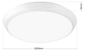Maggy LED stropné svietidlo, Ø 25 cm, biele, CCT, IP65, dekoratívne krúžky