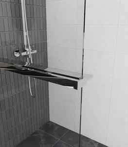 Erga Paris, polička/držiak na uteráky pre sprchovú zástenu (max. 140cm), chrómová, ERG-V02-PARIS-SHELF-CR