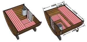 Hanscraft Sudová sauna 160
