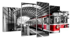 Vlaková stanica - moderný obraz (Obraz 150x70cm)