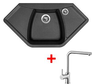 Set Sinks NAIKY 980 Metalblack + ELKA Chróm