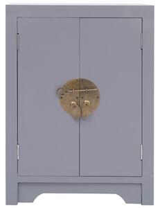 Nočný stolík, sivý 38x28x52 cm, drevo paulovnie