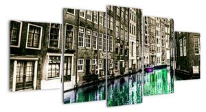 Obraz ulice Amsterdamu (Obraz 150x70cm)
