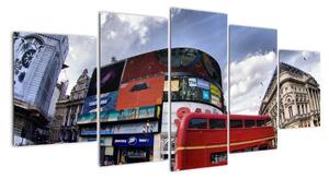 Červený autobus v Londýne - obraz (Obraz 150x70cm)