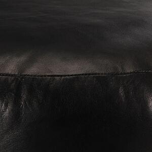 Taburetka, čierna 60x30 cm, pravá kozia koža