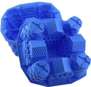 Josko | Silikónová 3D forma na pečenie HRADU | modrá