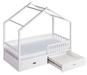 KONDELA Montessori posteľ, biela, masív, 90x200, WIKTOR
