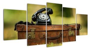 Telefón na kufri - obraz (Obraz 150x70cm)