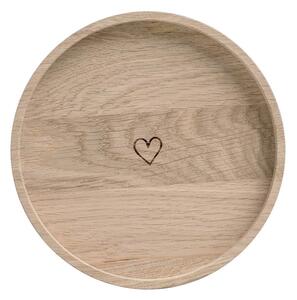 Drevený podnos Heart ø 16 cm