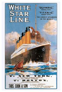 Plagát, Obraz - Titanic White Star Line