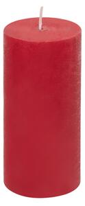 Červená sviečka RUSTIC 6,5x14 cm