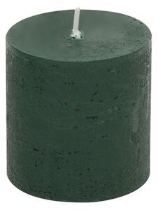 Zelená sviečka valec RUSTIC 5 cm