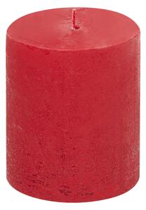 Červená sviečka RUSTIC 6,5x8 cm
