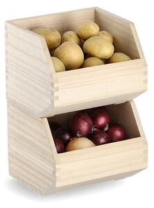 Zeller Present Dřevěný organizér, úložný box, 1komorový - ZELLER CAJA, 1ks, 21x19x16