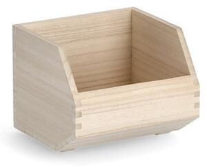 Zeller Present Dřevěný organizér, úložný box, 1komorový - ZELLER CAJA, 1ks, 21x19x16