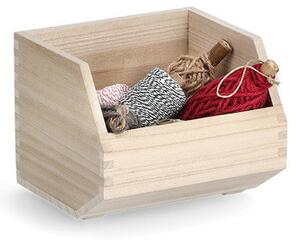 Zeller Present Dřevěný organizér, úložný box, 1komorový - ZELLER CAJA, 1ks, 21x19x16