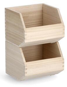 Zeller Present Dřevěný organizér, úložný box, 1komorový - ZELLER CAJA, 1ks, 21x19x16