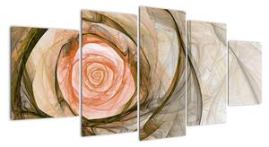 Abstraktný ruže - obraz (Obraz 150x70cm)