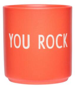 Design Letters Hrnček Favourite s nápisom You Rock, terracotta