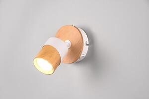 TRIO 801170131 ARUNI nástenné svietidlo s vypínačom 1xGU10 biela, svetlé drevo