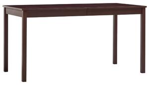 Jedálenský stôl, tmavohnedý 140x70x73 cm, borovicové drevo