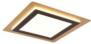 TRIO 641510280 MORGAN stropné svietidlo SMD LED 450x450mm 46W/6000lm 2700-6500K zlatá, čierna, stmievateľné, diaľkový ovládač