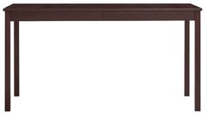 Jedálenský stôl, tmavohnedý 140x70x73 cm, borovicové drevo