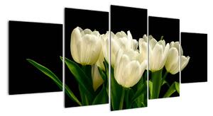 Biele tulipány - obraz (Obraz 150x70cm)