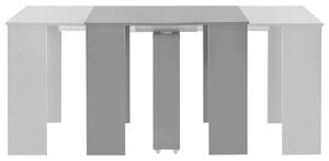 Rozťahovací jedálenský stôl lesklý sivý 175x90x75 cm