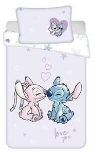 JERRY FABRICS Obliečky do postieľky Lilo and Stitch Purple Bavlna, 100/135, 40/60 cm