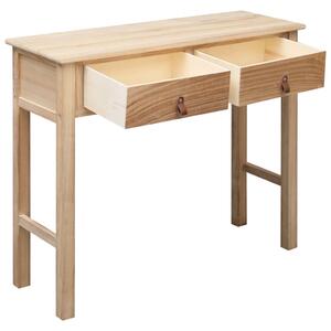 Konzolový stolík prírodný 90x30x77 cm drevený