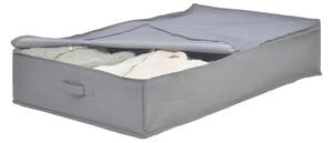 Goodhome Textilný úložný box na oblečenie a obliečky, CASTEL 93x55x19, sivý