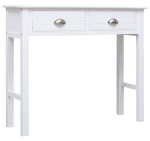 Konzolový stolík biely 90x30x77 cm drevený