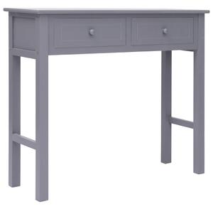 Konzolový stolík sivý 90x30x77 cm drevený