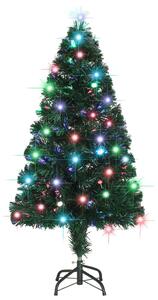 Umelý vianočný stromček, podstavec a LED 120 cm, optické vlákno
