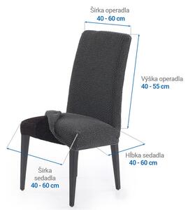 Super strečové poťahy NIAGARA antracitová stoličky s operadlom 2 ks (40 x 40 x 55 cm)