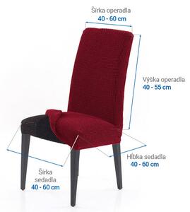 Super strečové poťahy NIAGARA bordó stoličky s operadlom 2 ks (40 x 40 x 55 cm)
