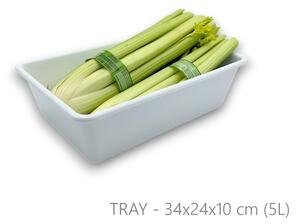 Usporadejto.cz Organizér, úložný box do špajze, zásuviek TRAY – 34 x 24 x 10 cm, biela
