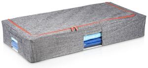 VILDE Látkový pevný box na uskladnenie textilu, sivý PILLOW 95 x 45 x 16 cm (68l)