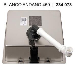 Nerezový drez Blanco ANDANO 450 IF nerez hedvábný lesk