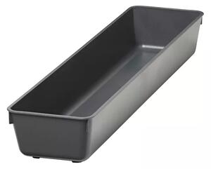 Goodhome Organizér do zásuvky, do kuchyne, príborník - NITAKI sivý plast 10 x 43 cm