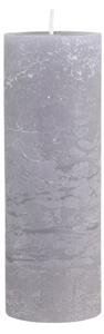 Rustikálna stĺpová sviečka vo francúzskej sivej farbe 7 x 20 cm Chic Antique 36734