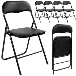 Sada rozkladacích stoličiek BASICO čierna (4 ks)