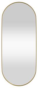 Nástenné zrkadlo zlaté 25x60 cm oválne